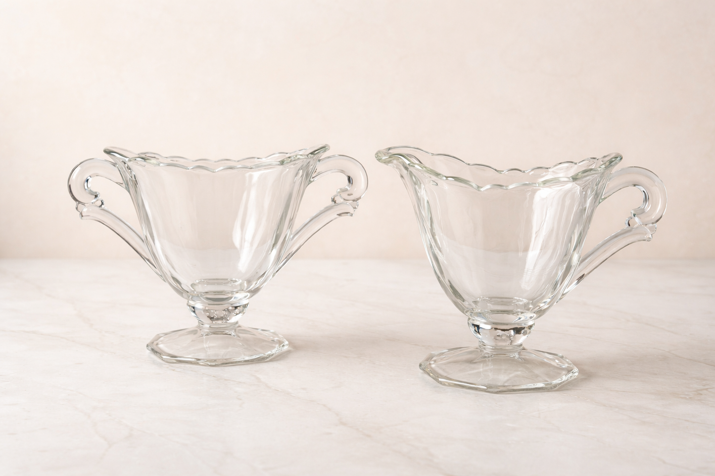 Heisey Waverly Vintage Sugar and Creamer Set