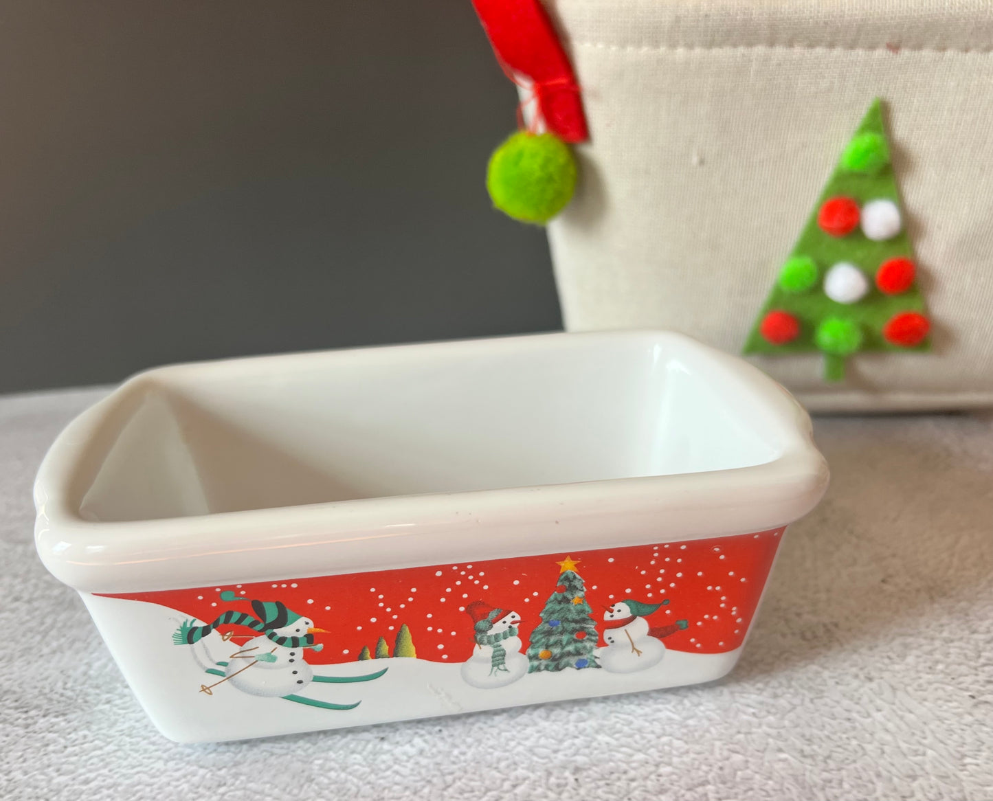 Christmas Ceramic Butter Dish