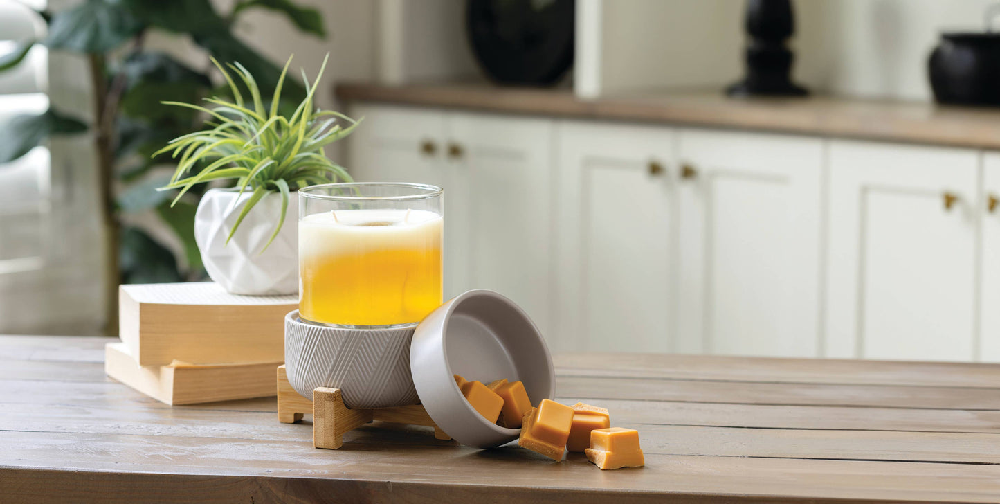 Wooden Pedestal 2-In-1 Warmer