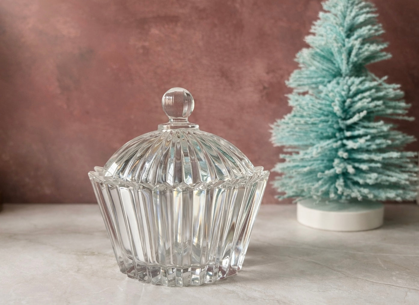 Mikasa Crystal Diamond Fire Sugar Bowl