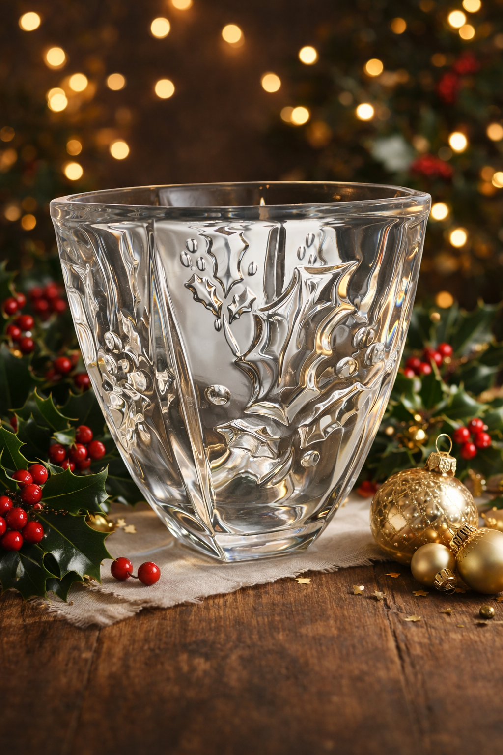 St. George Christmas Holly Vase