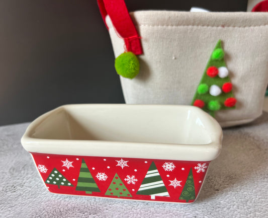 Christmas Ceramic Butter Dish