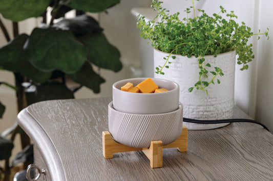 Wooden Pedestal 2-In-1 Warmer